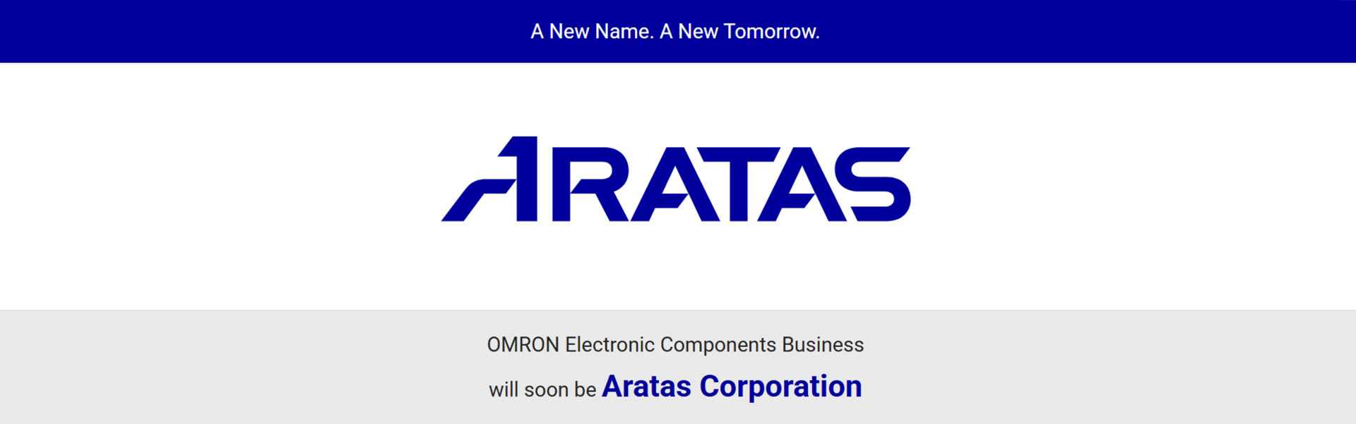 欧姆龙电子元器件事业将于2026年变更为全新品牌Aratas